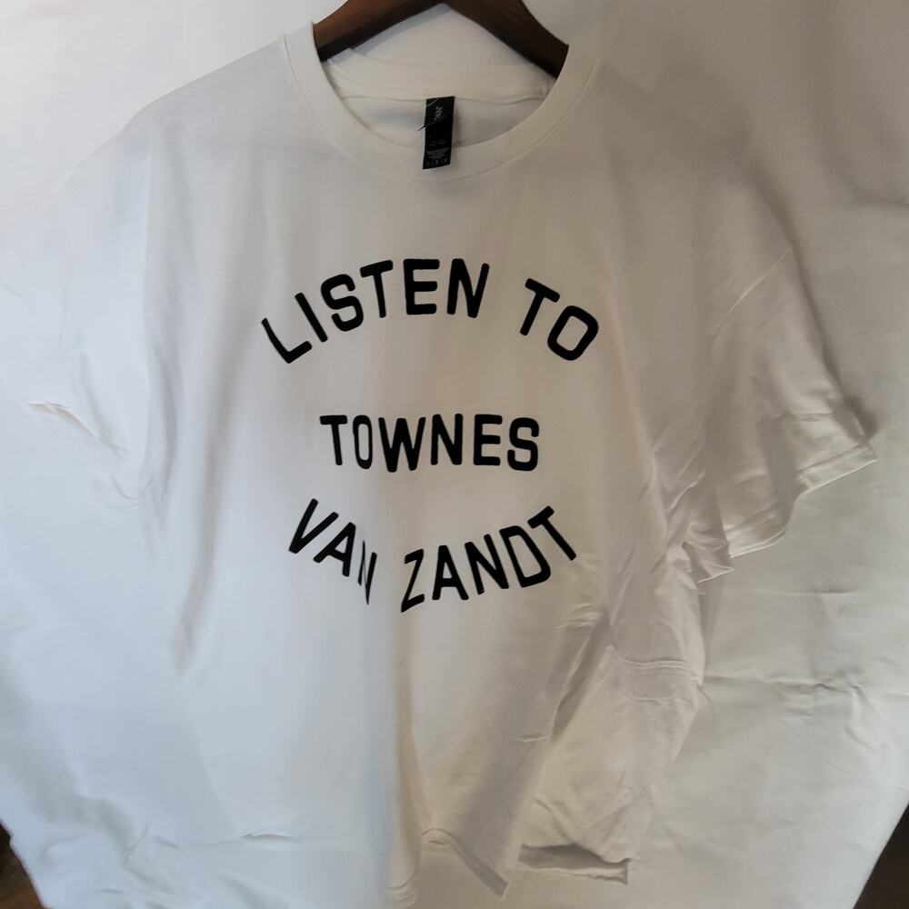 Townes Van Zandt  band t shirt  size Large White
